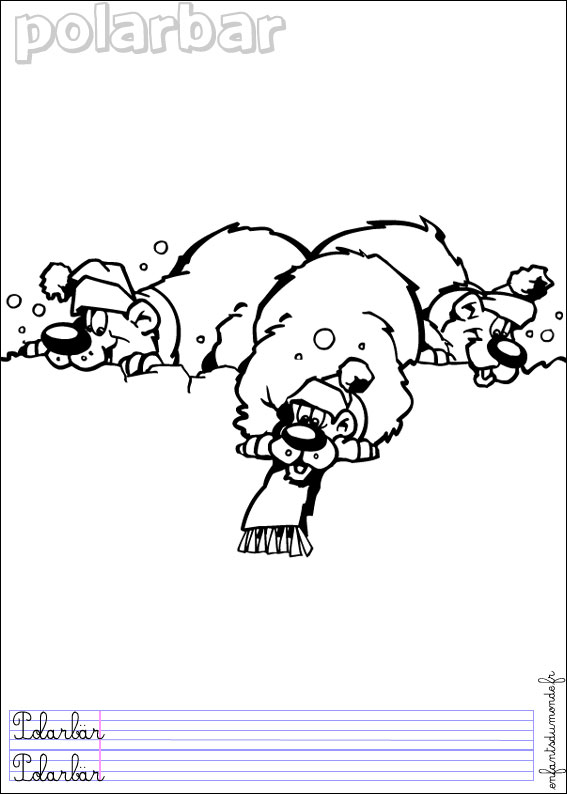 coloriage ours polaire 1